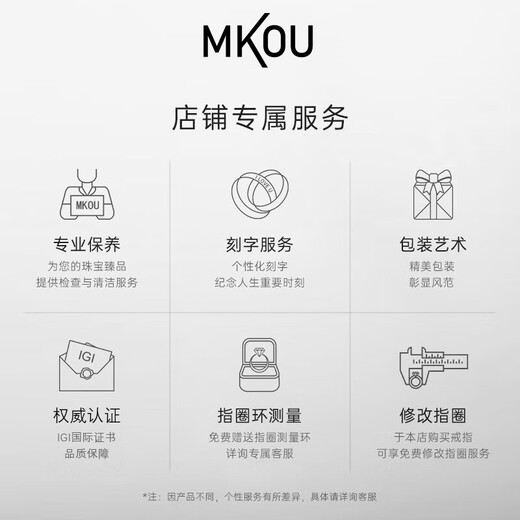 MKOU classic six-claw cultivated diamond ring wedding diamond ring proposal artificial diamond ring IGI+NGTC double certificate 1 carat heavy gold version PT950 platinum/D color/VVS2/IDEAL cut IGI+NGTC double certificate