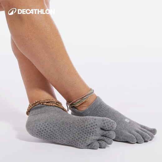 Calcetines de yoga de decatlón para mujeres principiantes de baile de cinco dedos calcetines de yoga gris (35 ~ 38 tamaños) -2654298
