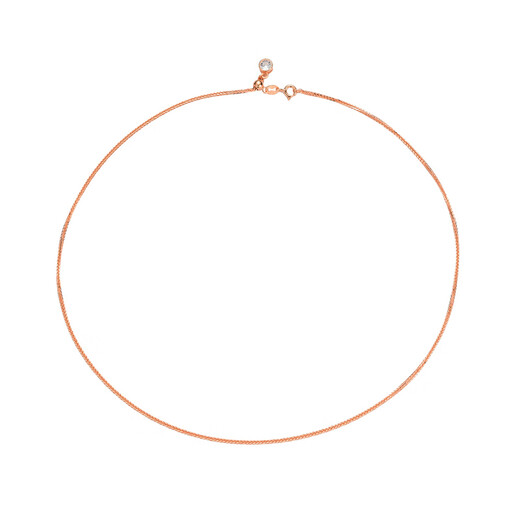 Yangyan chain pin type 925 sterling silver necklace chain 18k gold plated safety buckle Passepartout pendant-free lanyard clavicle chain white gold beaded Chopard chain 1.0mm