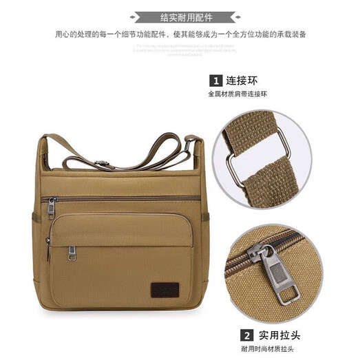Yupinjia thickened canvas tool bag large capacity plumber wear-resistant dirty messenger bag multi-functional decoration electrician bag tool bag khaki