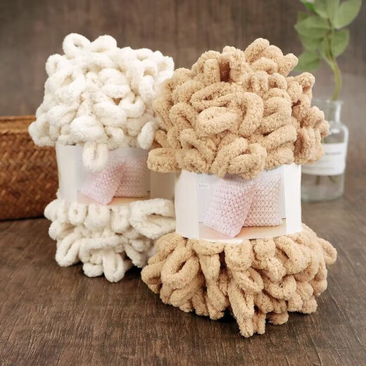 Neue Fingerwolle Donut Strick-Ohrgarn DIY Medium Dicke Wolle handgestrickt