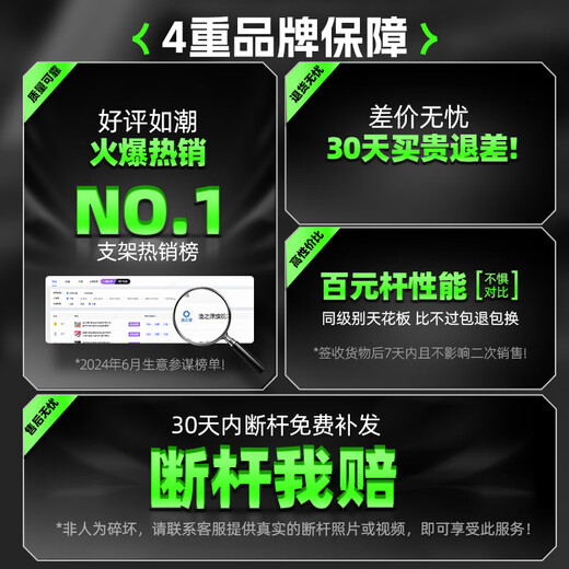 Yuzhiyuan Fishing Bracket High Carbon High Hardness Taiwan Fishing Bracket Fishing Accessories Turret Bracket 2.1m Go Wild Second Generation