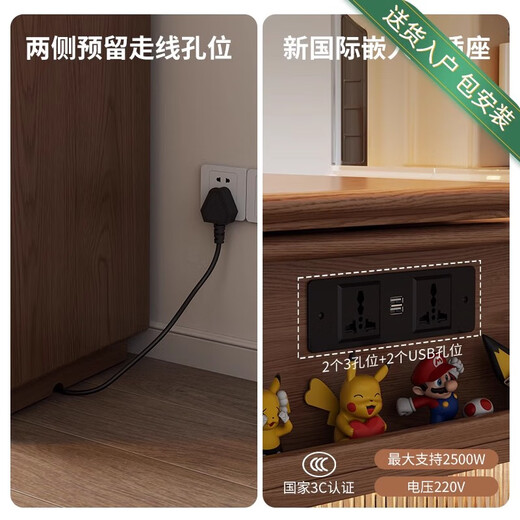 Winter wood solid wood bar table living room balcony home wine cabinet retractable integrated solid wood sideboard small apartment island solid wood color double-sided bar + dining table + bar chair * 1 - width 45 - installation included