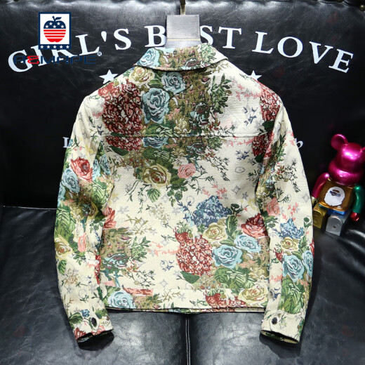 Aemape Jacke Herren European Trendy Brand hübsches gestickter Frühlings- und Herbst-Herren-Revers schlanker junger und mittlerer Jacke mit mittleren Alter 9227 Farbe Schlanker Anpassungsgröße kleiner m