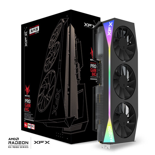XFX (XFX) AMD RADEON RX 9070 XT OC Overseas Version Ultra 16GB New E-Sports Game Design Intelligent Learning Desktop Computer Independent Graphics Card