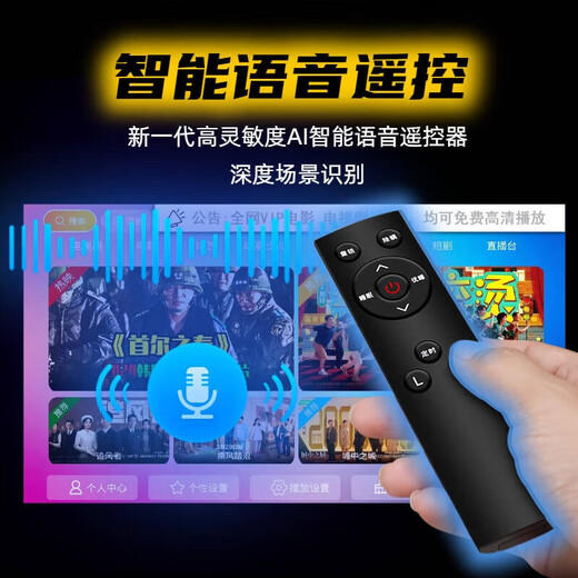 优选华为芯25新款AI智能4k网络盒子5G无线WiFi高清免VIP电视机顶盒 32G语音蓝牙版+直播+影视版 AI智能机顶盒+超清电视+永久会员