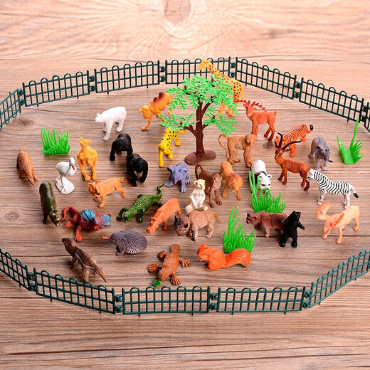 32 Wild Dschungel Simulation Tiermodell Set Spielzeug Kinder Dinosaurierspielzeug Tiger Lion Boy Geschenk (Insekt + Schmetterling + Vogel + Wild) 53 Geschenke