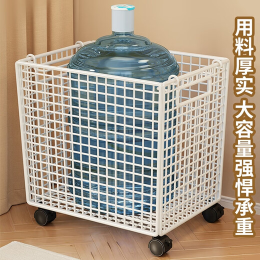 Aomingyuan children's toy storage rack home living room miscellaneous doll storage rack building block storage basket storage basket dirty clothes basket toy storage basket large mobile - white