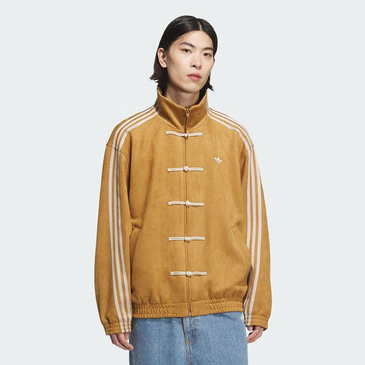 95% nuevo Adidas (adidas) serie trébol para hombres y mujeres CTT 3.1 chaqueta SOFT JZ9926 Khaki Brown M