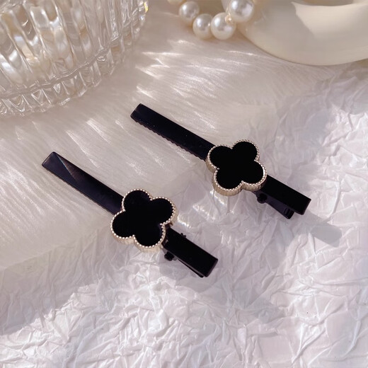 Xiang Wan hair clips 2 pack four-leaf clover hair clip bangs clip women's side small clip side clip women's headwear duckbill clip