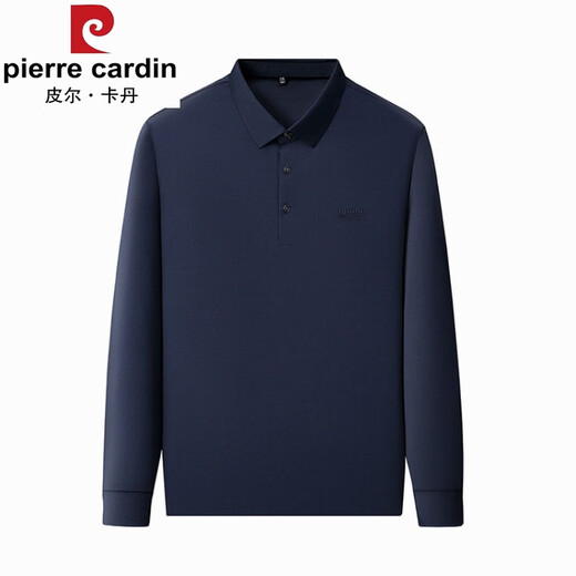 皮尔卡丹（pierre cardin）高档桑蚕丝长袖T恤男士商务polo衫2025春秋季新款翻领休闲上衣男 9901安哥拉红 S 165
