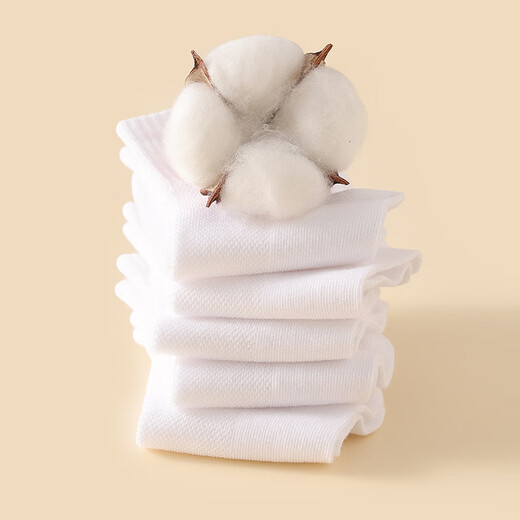 Kinder Socken von roten Bohnen 6-12 Jahre, männliche und weibliche, mittlere und große Kinder 8-12 Jahre alt, Frühling und Sommer 5 Paare atmungsaktiv
