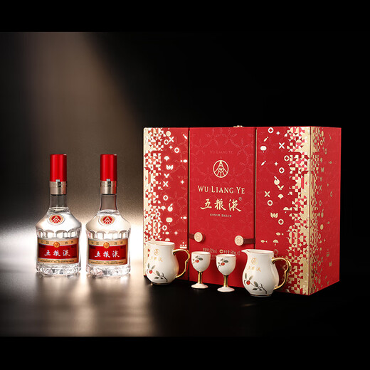 Wuliangye Puwubadai Icing on the Cake Gift Box Luzhou-flavor Liquor 52% 500ml*2 Officially Authorized