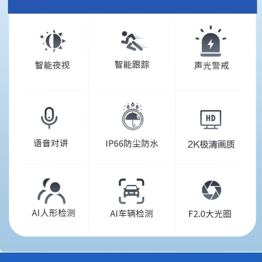 
Dahua Dahua (dahua) camera dual camera 10 million surveillance wireless wifi high-definition full color night vision 360 degree panoramic view without dead angle indoor and outdoor surveillance camera mobile phone remote DH-P10A-E2IL official standard [Get order free 64G memory card]