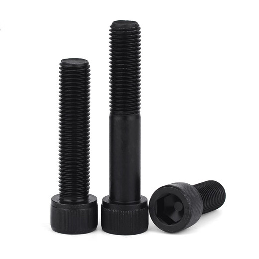 JINGGONG boxed 12.9 grade hexagon socket screws cylindrical head high strength bolts m5m6m8m10m12m16m20m24 M14*70 half thread (40 pieces) a box