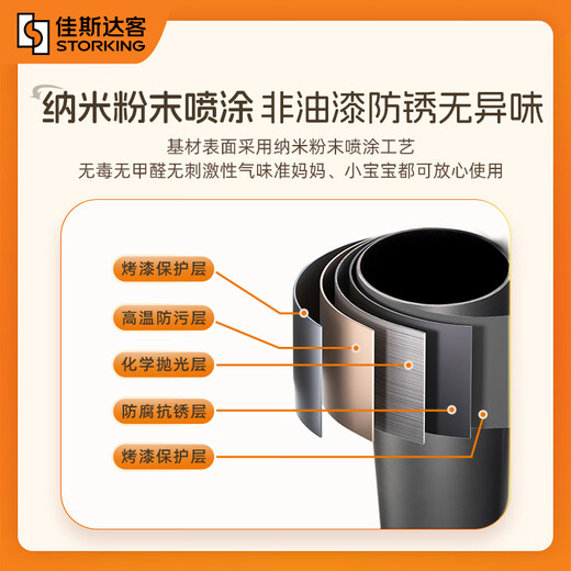 Jasdaq walk-in metal wardrobe whole house customized wardrobe 0 formaldehyde environmentally friendly wall-mounted cloakroom movable wardrobe 2.1 meters customized photo shoot please contact customer service for details