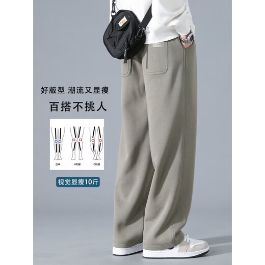 Semir American style drapey sweatpants men's spring and autumn wide-leg casual pants straight loose large size heavyweight autumn and winter sweatpants YHK9209 navy blue 2XL 150Jin Jin equals 0.5kg to 170Jin Jin equals 0.5kg can be worn