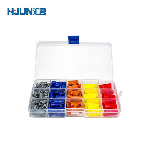 Huijun Terminal Block Terminal Cap Closed Terminal Nylon Crimp Cap Closed Terminal Spring Spiral Nipple Terminal P1-P6 Boxed 100 pieces/box