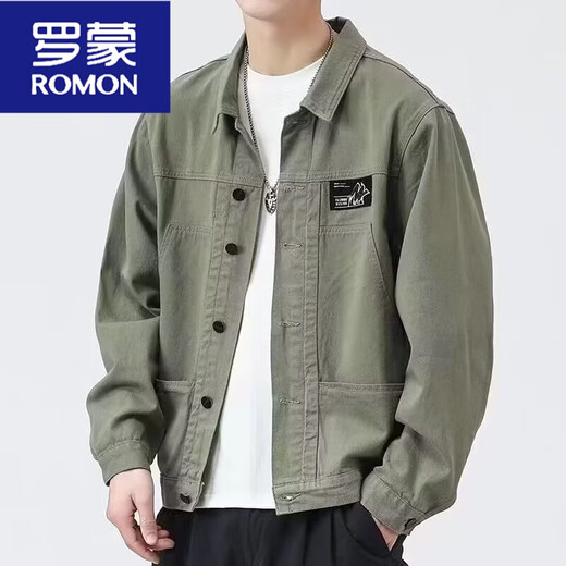 Romonjacke Herren Frühling und Herbst 2025 Neues Hemd Revers Herbst Herren Work Jacke Frühherbst-Jacke Top [Upgrade-Version] K1883 Black M [Empfohlen 90-120 Jin [Jin ist gleich 0,5 kg]]