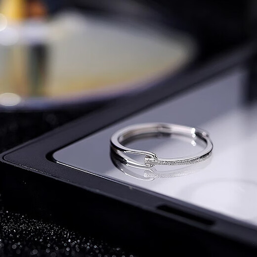 BJYLS925 sterling silver ring women's niche design vegetarian ring index finger ring fashion versatile tail ring hand jewelry gift for friends S925 silver Rupert's ring - size adjustable