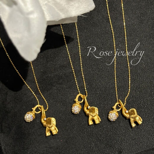 Chihuan Light Jewelry/Italian Seiko S925 silver plated 24K gold brushed Paraiba love leaf pine cone pendant brushed gold leaf pendant (get rich overnight)