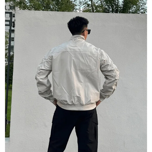 Boîte noire blanche américaine veste de rue haute