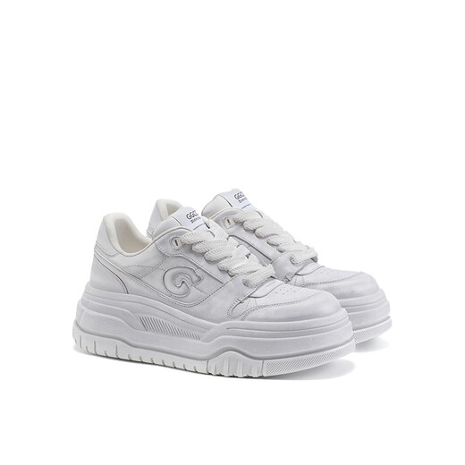 
GG-CC [Ju Jingyi same style] thick-soled shoes 2025 new old design and heightened casual women's shoes G25U5338 white 37