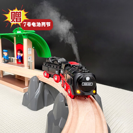 瑞典BRIO经典蒸汽轨道火车 发声高铁列车玩具儿童遥控小火车 龙门吊起重机 标配