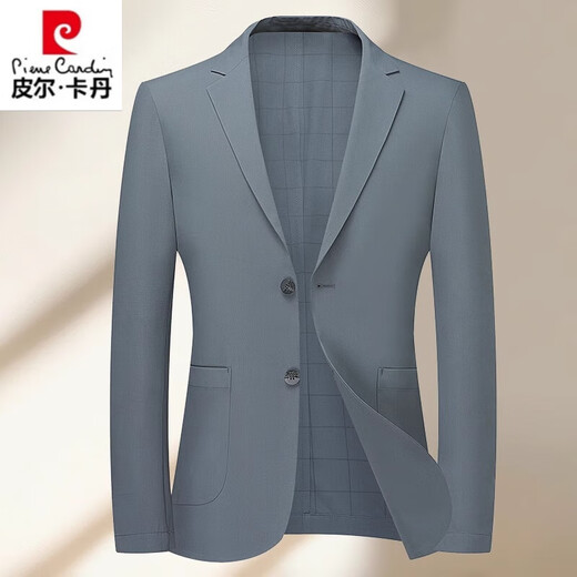 Pierre Cardin Business Thin Dünn elastischer Atmungsanzug 2025 Frühlings- und Herbst-Herren-Vater-Anzug Business High-End-Anzug Jacke 9928 Blau M 170/100-120jin [Jin gleich 0,5 kg]