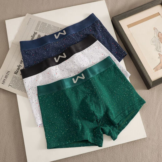 Modal Men's Was's Starry Sky Print Pure Algodón ALTODA ALTAVABLE ALTA COMENDIDOS PERSONALIZADOS PERSONALIZADOS PERSONALIZADOS Medio Wisty Shorty HypB3294 [blanco + verde + azul + negro 4 tiras 3xl Recomendado 150-170Jin [Jin equivale a 0.5 kg]