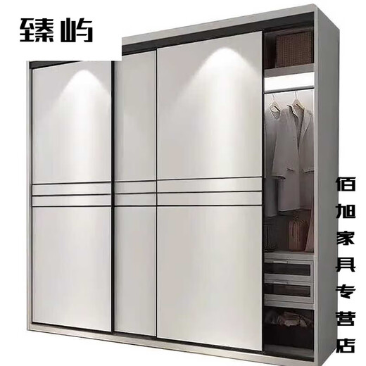 Zhenyu Wardrobe Door Sliding Door Rental House Modern Simple European Style Cabinet Door Bedroom Wardrobe Environmentally Friendly Solid Wood Door Sliding Door New Style 01