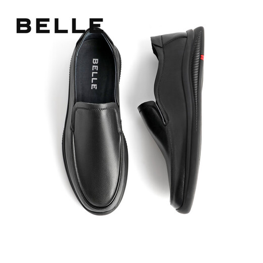 Belle BELLE cow leather men's business casual leather shoes 18029AM1 black 3 42