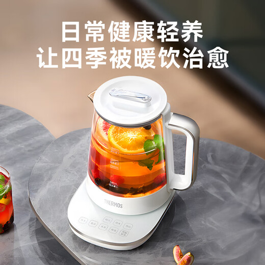 THERMOS health kettle, kettle, teapot, all-glass teapot, national subsidy, integrated tea separation electric kettle, office stew kettle, integrated small automatic constant temperature kettle, pure titanium bottom heating, light maintenance 1.5L