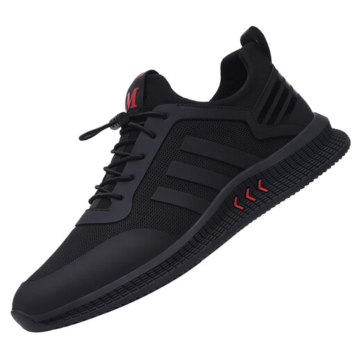 
Men's shoes New winter sports shoes trendy mesh breathable men's leather casual black work shoes men's autumn style all black leather 9852 38 standard sports code