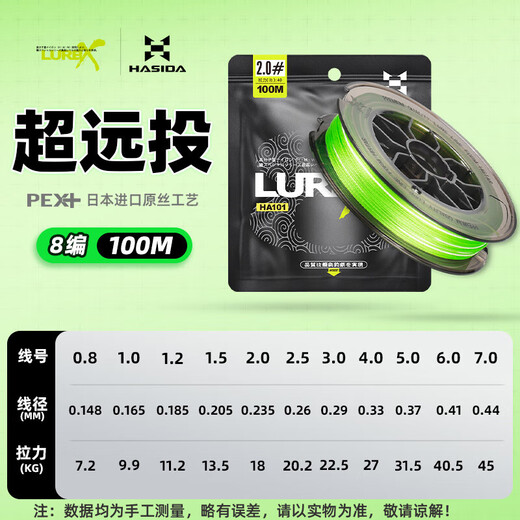 哈斯达8编pe线大力马路亚线主线正品超强拉力进口远投耐磨钓鱼线