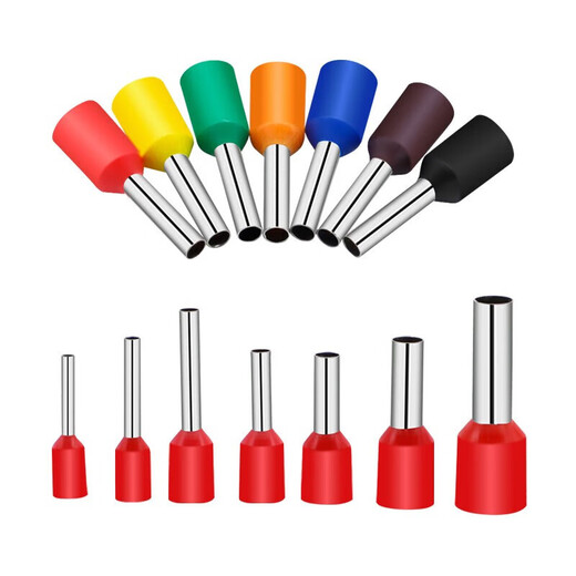 Huijun tubular terminal block cold-pressed terminal pre-insulated terminal brass wire connector red VE3516/200 only 35 square meters