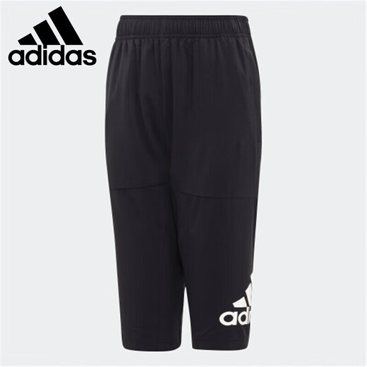 ADIDAS 阿迪达斯 童装22年夏季新款男大童运动训练裤透气舒适儿童七分裤 DV1387 152 A