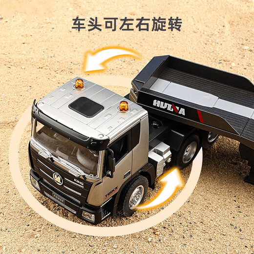 
Remote control flatbed trailer electric truck trailer excavator children's engineering vehicle boy toy remote control car 63 cm 6 channel remote control flatbed car original set of rechargeable batteries