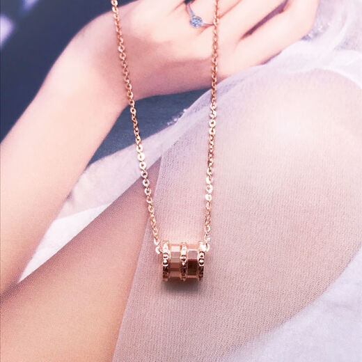 DYN color gold 18k rose gold small waist classic necklace yellow au750 platinum small fresh clavicle chain customized deposit