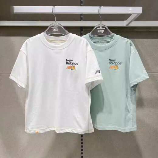 Nouveaux vêtements pour enfants Balancenb 2025 T-shirt à manches courtes et toujours à manches courtes pour hommes et femmes ND7EF12083 7EF12083-WT Authentiques 165 S / 110/56A