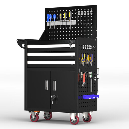 Huili tool cart multi-functional trolley tool box workshop tool cabinet repair hardware parts thickened trolley thickened gray 1 pump tool trolley