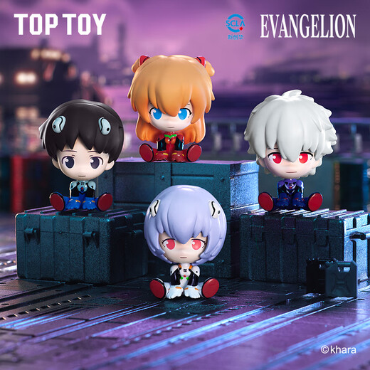 TOP TOY EVA新世纪福音战士MINI坐坐系列手办萌粒盲袋玩具摆件男生礼物 单盒（款式随机）