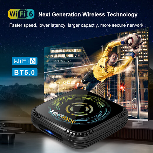 AIRWORLD新款HK1 H8X机顶盒八核全志H728外贸电视盒子安卓14内置风扇千兆 4GB 64GB+蓝牙遥控器 国内版本