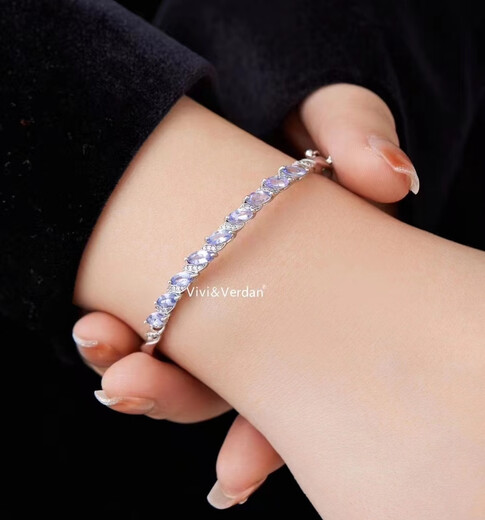 Weizi 925 silver tanzanite bracelet