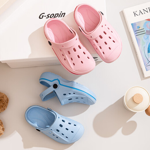 New style children's hole shoes for summer drifting men and women's parent-child garden shoes for indoor and outdoor slippers size 30-45 painted dark blue 34-35
