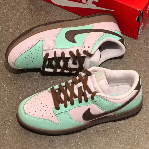 Nike быстрая доставка NIKE Dunk LOW женские повседневные и удобные спортивные кроссовки с низким берцем IH0821-679 зеленый розовый коричневый 36