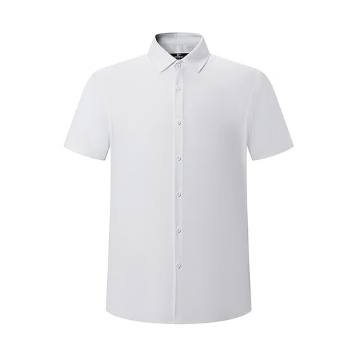 Siete Wolf [AI Bingfeng] Camisa de manga corta para hombres en verano Feel Feeling, antibacteriano, sin escaladera, anti-madrugadores y fácil de cuidar la camisa de negocios para hombres
