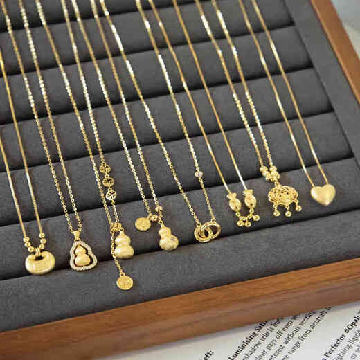 Youshu silver gold lock necklace full body S925 sterling silver plated 18k gold fashionable clavicle necklace women's versatile temperament gold lock 07569