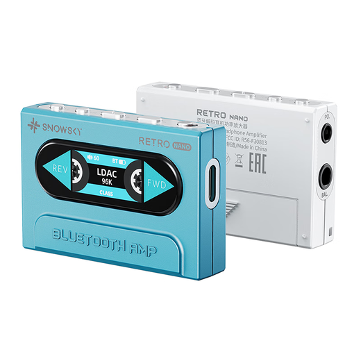 Snowmantian (SNOWSKY) RETRO NANO FiiO Portable Wireless Bluetooth Decoding Headphone Amplifier Mobile Phone HiFi Audio Receiver Amplifier Blue