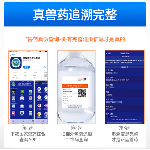 Senao 5% glucose injection 100ml pet dog veterinary supplementary body fluid nutrition hydration dehydration infusion